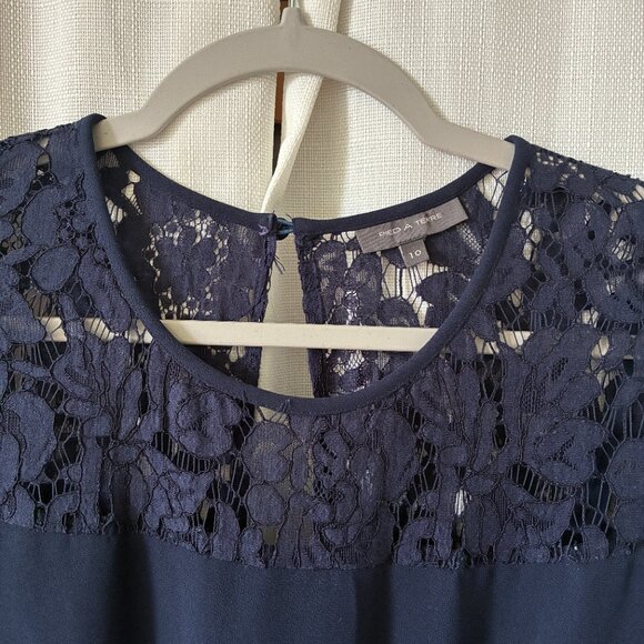 Pied à Terre Navy Lace Jumpsuit – Size 10 (UK) / US 6 - Picture 4 of 4